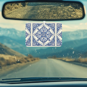 Mediterranean Tiles, Portuguese, Azulejo, Majolica Car Air Freshener