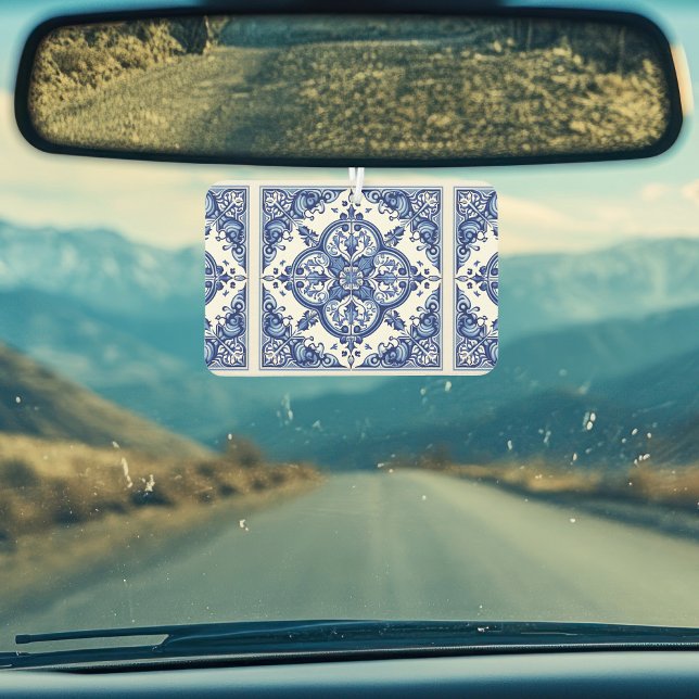 Mediterranean Tiles, Portuguese, Azulejo, Majolica Car Air Freshener (Creator Uploaded)