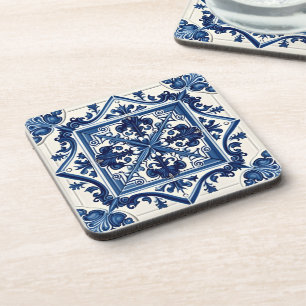 Mediterranean Tiles, Portuguese, Azulejo, Majolica Coaster