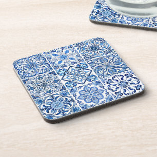 Mediterranean Tiles, Portuguese, Azulejo, Majolica Coaster