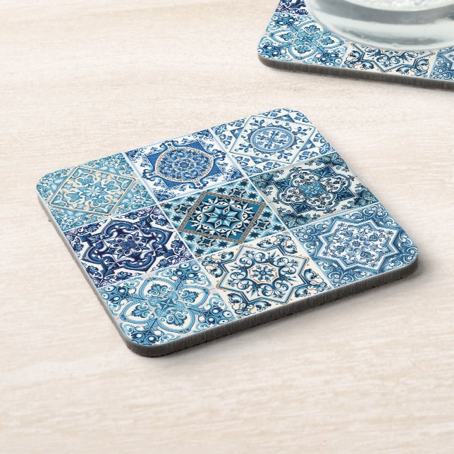 Mediterranean Tiles, Portuguese, Azulejo, Majolica Coaster (Left Side)