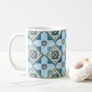 Mediterranean Tiles, Portuguese, Azulejo, Majolica Coffee Mug