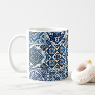 Mediterranean Tiles, Portuguese, Azulejo, Majolica Coffee Mug