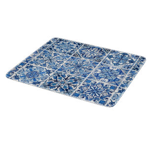 Mediterranean Tiles, Portuguese, Azulejo, Majolica Cutting Board
