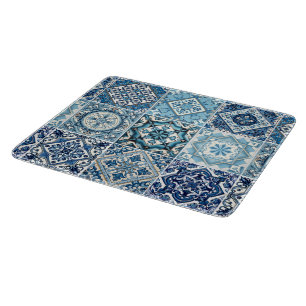 Mediterranean Tiles, Portuguese, Azulejo, Majolica Cutting Board