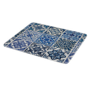 Mediterranean Tiles, Portuguese, Azulejo, Majolica Cutting Board