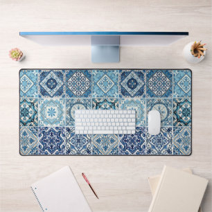 Mediterranean Tiles, Portuguese, Azulejo, Majolica Desk Mat