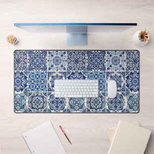 Mediterranean Tiles, Portuguese, Azulejo, Majolica Desk Mat