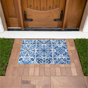 Mediterranean Tiles, Portuguese, Azulejo, Majolica Doormat