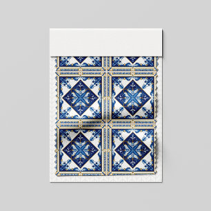 Mediterranean Tiles, Portuguese, Azulejo, Majolica Fabric