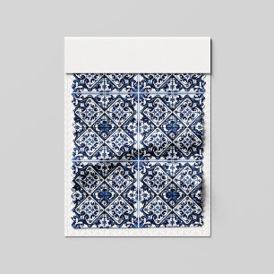 Mediterranean Tiles, Portuguese, Azulejo, Majolica Fabric