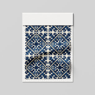 Mediterranean Tiles, Portuguese, Azulejo, Majolica Fabric