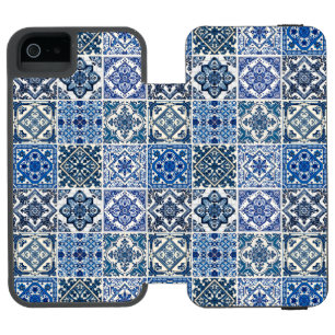 Mediterranean Tiles, Portuguese, Azulejo, Majolica Incipio Watson™ iPhone 5 Wallet Case