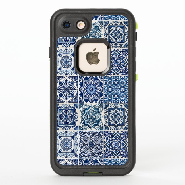 Mediterranean Tiles, Portuguese, Azulejo, Majolica LifeProof iPhone Case (Back)