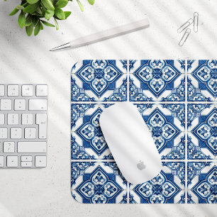 Mediterranean Tiles, Portuguese, Azulejo, Majolica Mouse Pad