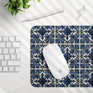 Mediterranean Tiles, Portuguese, Azulejo, Majolica Mouse Pad