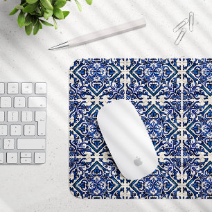Mediterranean Tiles, Portuguese, Azulejo, Majolica Mouse Pad
