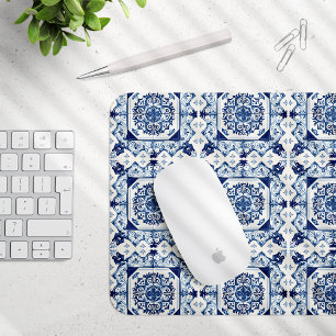Mediterranean Tiles, Portuguese, Azulejo, Majolica Mouse Pad