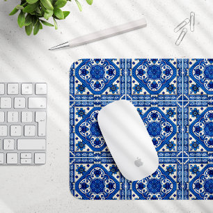Mediterranean Tiles, Portuguese, Azulejo, Majolica Mouse Pad
