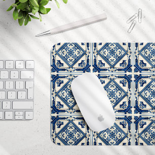 Mediterranean Tiles, Portuguese, Azulejo, Majolica Mouse Pad