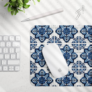 Mediterranean Tiles, Portuguese, Azulejo, Majolica Mouse Pad