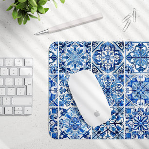 Mediterranean Tiles, Portuguese, Azulejo, Majolica Mouse Pad