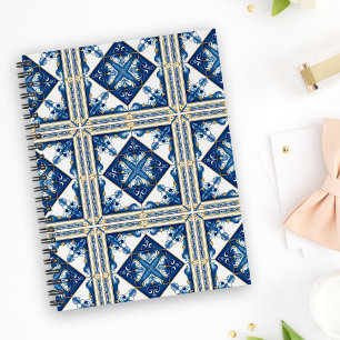 Mediterranean Tiles, Portuguese, Azulejo, Majolica Planner