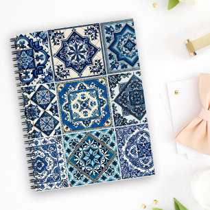 Mediterranean Tiles, Portuguese, Azulejo, Majolica Planner