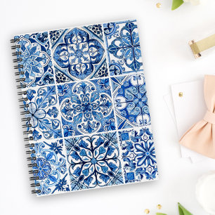 Mediterranean Tiles, Portuguese, Azulejo, Majolica Planner