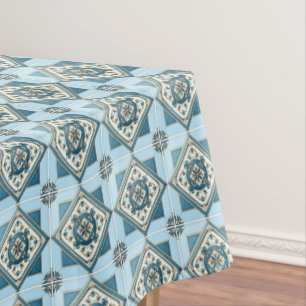 Mediterranean Tiles, Portuguese, Azulejo, Majolica Tablecloth