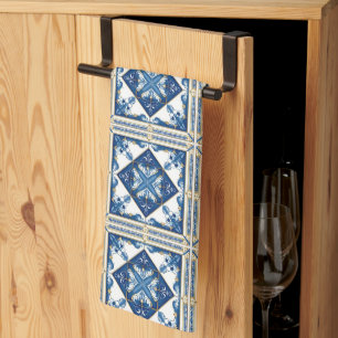 Mediterranean Tiles, Portuguese, Azulejo, Majolica Tea Towel