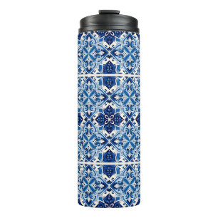 Mediterranean Tiles, Portuguese, Azulejo, Majolica Thermal Tumbler