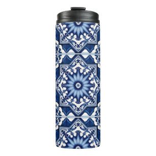 Mediterranean Tiles, Portuguese, Azulejo, Majolica Thermal Tumbler