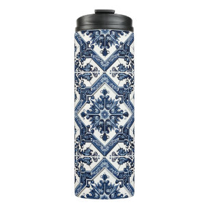 Mediterranean Tiles, Portuguese, Azulejo, Majolica Thermal Tumbler