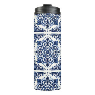 Mediterranean Tiles, Portuguese, Azulejo, Majolica Thermal Tumbler