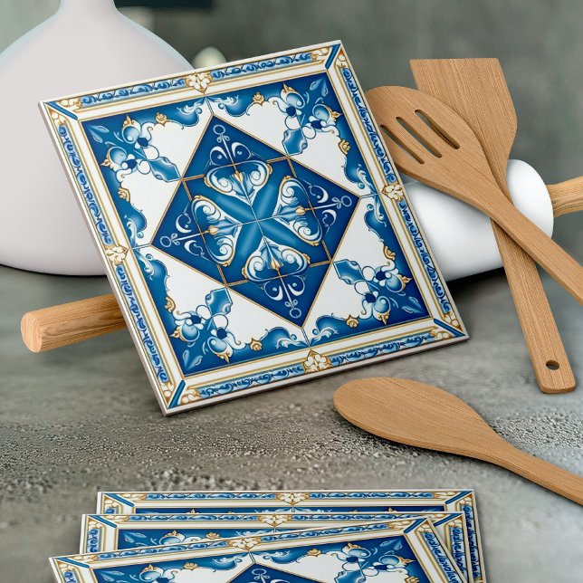 Mediterranean Tiles, Portuguese, Azulejo, Majolica Tile (Creator Uploaded)