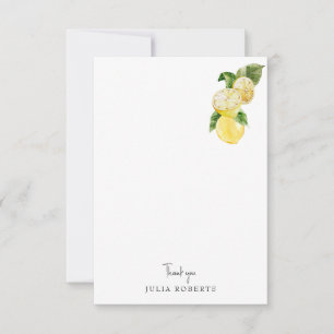 Mediterranean Tuscan Lemon Shower Blank Thank You Card