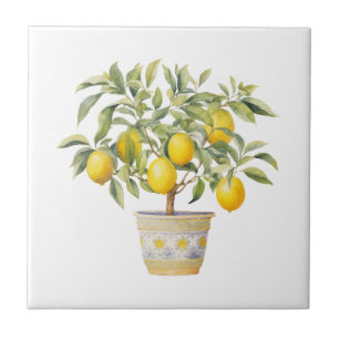 Mediterranean Tuscan Lemon Tree  Tile