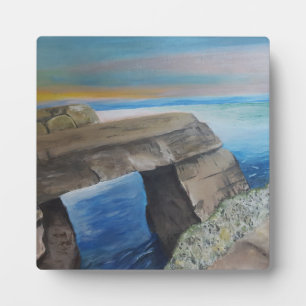 Mediterranean view Tabletop Plaque with Easel