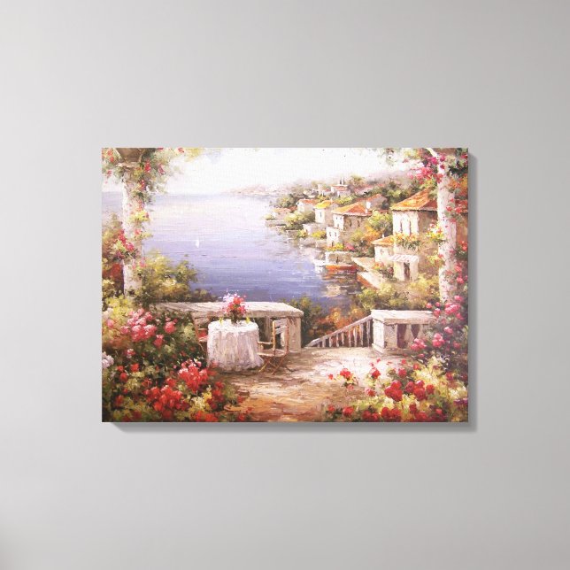 Mediterranean Villa Canvas Print (Front)