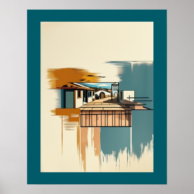 Mediterranean Villa Vintage Poster (Front)