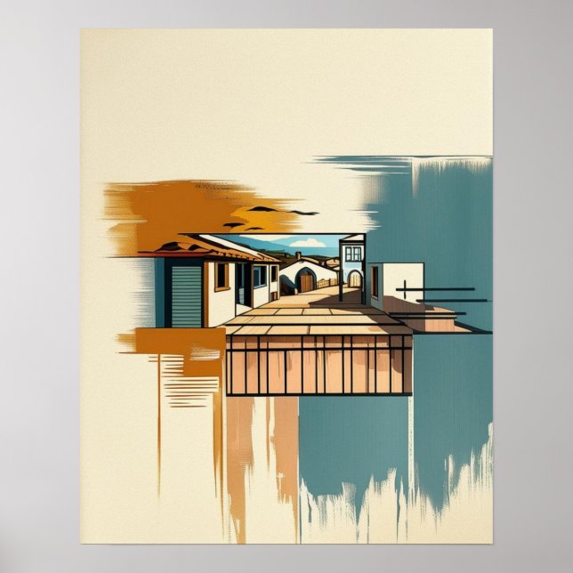 Mediterranean Villa Vintage Poster (Front)