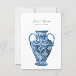 Mediterranean watercolor Bridal Shower Invitation 