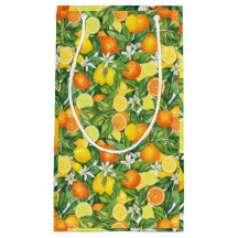 Mediterranean Watercolor Citrus Lemons & Oranges P