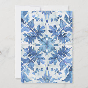 Mediterranean Watercolor Engagement Invitation