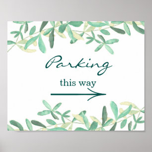 Mediterranean Wedding Parking Sign
