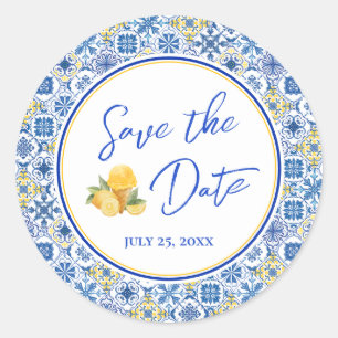 Mediterranean Wedding Save The Date Envelope Seal