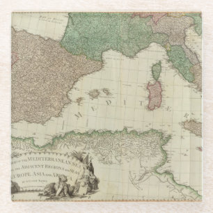 Mediterranean West Glass Coaster
