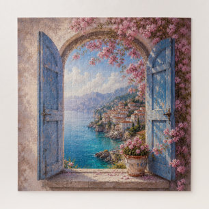 Mediterranean Window View Jigsaw Puzzle