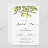 Mediterranean Yellow Lemon Bridal Shower italian
